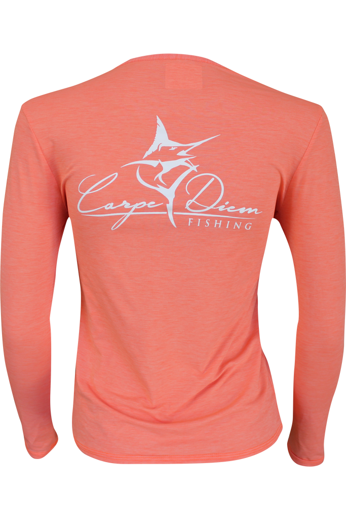 Ladies Classic Performance Scoop Neck Coral – Carpe Diem Fishing